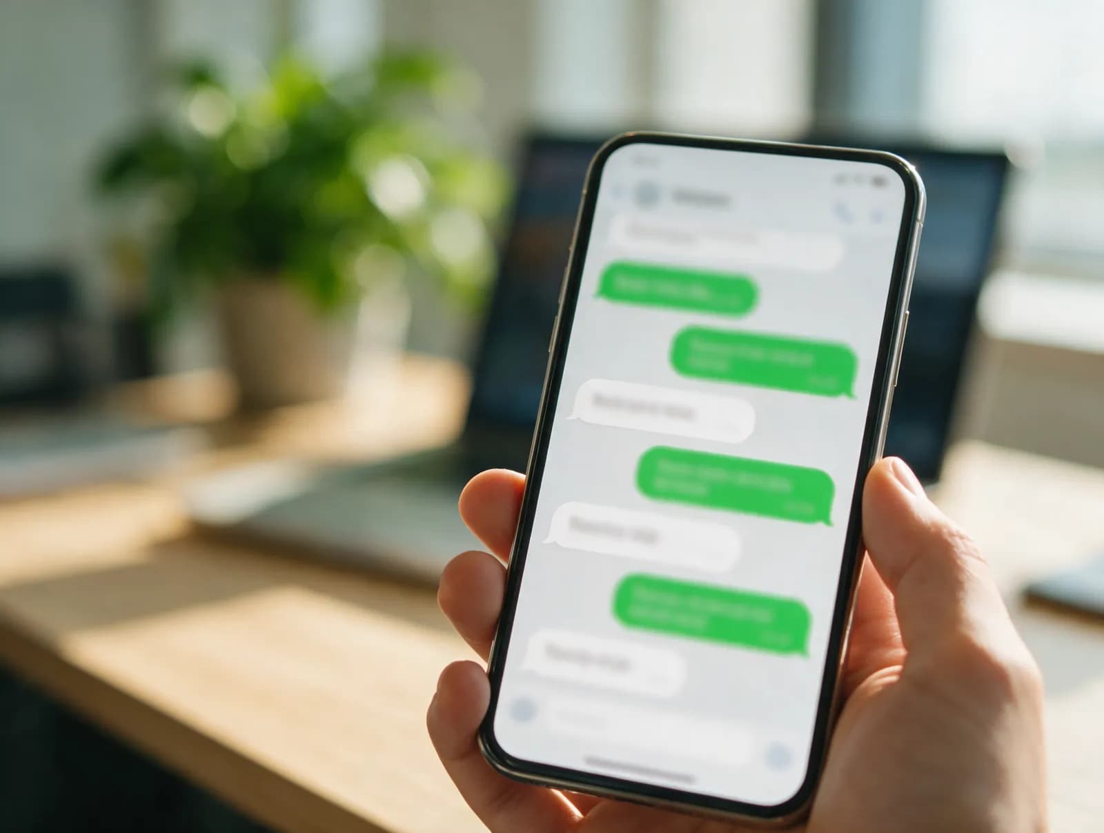 A WhatsApp conversation with an automated assistant on a phone