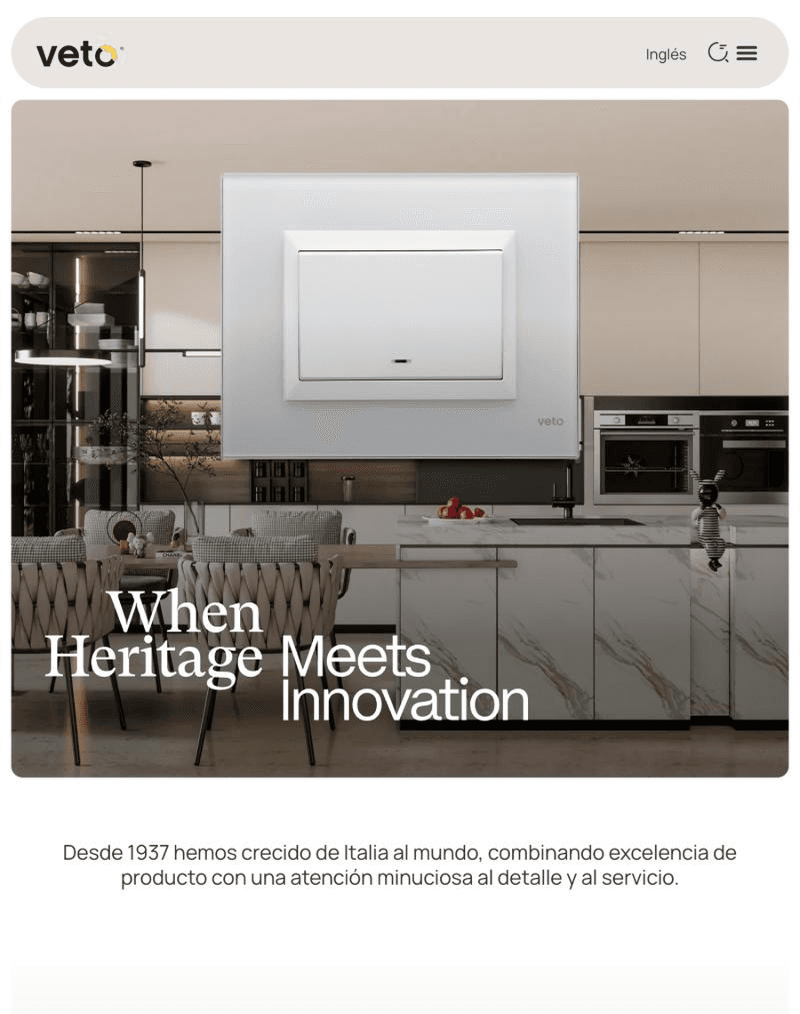 Captura del sitio de Veto Electric